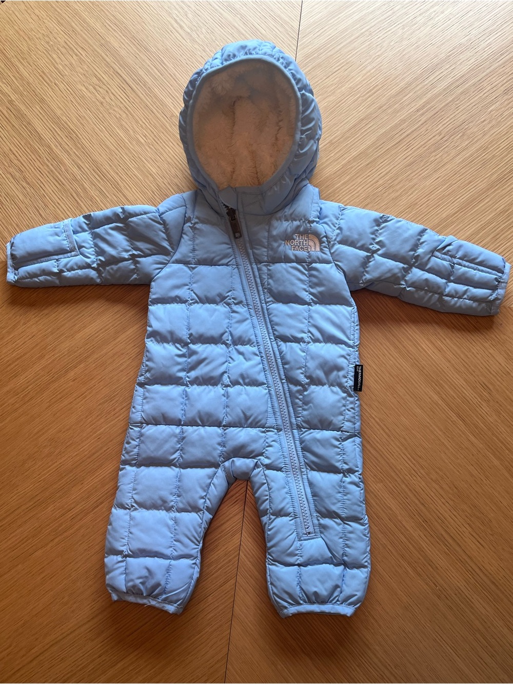 North Face | Light Blue Baby Thermoball One-Piece | 0-3 months